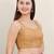 Women's tissue padded back open sleeveless saree blouse