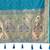 teal blue patola silk blend saree for women with zari border & blouse