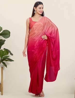 Women's tissue padded back open sleeveless saree blouse 4