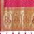 baby pink patola silk blend saree for women with zari border & blouse