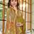 olive green patola silk blend saree for women with zari border & blouse
