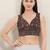 Women's cotton padded front open sleeveless saree blouse