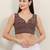 Women's cotton padded front open sleeveless saree blouse