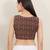 Women's cotton padded front open sleeveless saree blouse