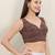 Women's cotton padded front open sleeveless saree blouse
