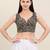 Women's cotton padded front open sleeveless saree blouse