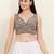 Women's cotton padded front open sleeveless saree blouse