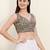 Women's cotton padded front open sleeveless saree blouse