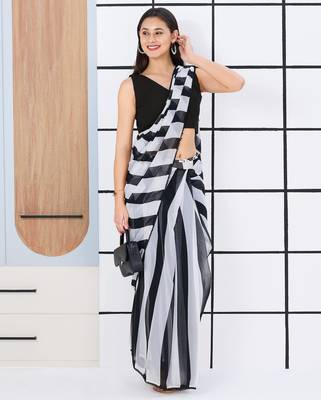 Women's cotton padded front open sleeveless saree blouse 4
