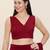 Women's cotton padded front open sleeveless saree blouse