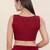 Women's cotton padded front open sleeveless saree blouse