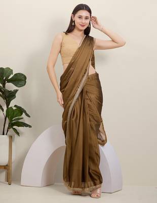 Women's cotton padded front open sleeveless saree blouse 4