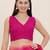 Women's cotton padded front open sleeveless saree blouse