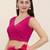 Women's cotton padded front open sleeveless saree blouse