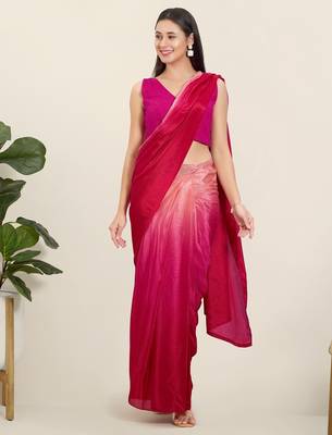 Women's cotton padded front open sleeveless saree blouse 4