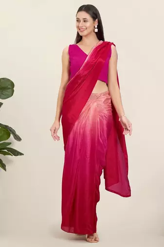 Women's cotton padded front open sleeveless saree blouse