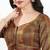Women's brocade padded front open elbow sleeves saree blouse