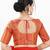 Women's brocade padded front open elbow sleeves saree blouse