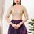 Women's brocade padded back open elbow sleeves saree blouse