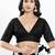 Women's silk padded back open elbow sleeves saree blouse