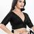 Women's silk padded back open elbow sleeves saree blouse