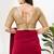 Women's silk padded back open elbow sleeves saree blouse