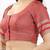 Women's brocade padded front open elbow sleeves saree blouse