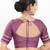 Women's brocade padded front open elbow sleeves saree blouse