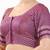 Women's brocade padded front open elbow sleeves saree blouse