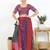 Women's brocade padded front open elbow sleeves saree blouse