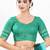 Women's brocade padded front open elbow sleeves saree blouse