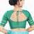 Women's brocade padded front open elbow sleeves saree blouse