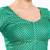 Women's brocade padded front open elbow sleeves saree blouse