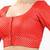 Women's brocade padded front open elbow sleeves saree blouse