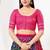 Women's brocade padded front open elbow sleeves saree blouse
