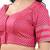 Women's brocade padded front open elbow sleeves saree blouse