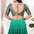 Women's brocade padded back open elbow sleeves saree blouse