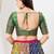 Women's brocade padded back open elbow sleeves saree blouse