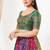 Women's brocade padded back open elbow sleeves saree blouse