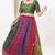 Women's brocade padded back open elbow sleeves saree blouse