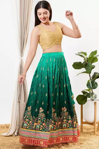 Women's tissue padded back open sleeveless saree blouse