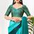 Women's brocade padded back open elbow sleeves saree blouse