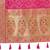 women's baby pink patola silk blend saree with geometric pattern