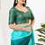 Women's brocade padded back open elbow sleeves saree blouse