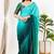Women's brocade padded back open elbow sleeves saree blouse