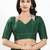 Women's brocade padded back open elbow sleeves saree blouse