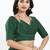 Women's brocade padded back open elbow sleeves saree blouse