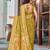 women's olive green patola silk blend saree with geometric pattern