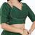 Women's brocade padded back open elbow sleeves saree blouse