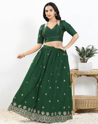 Women's brocade padded back open elbow sleeves saree blouse 5